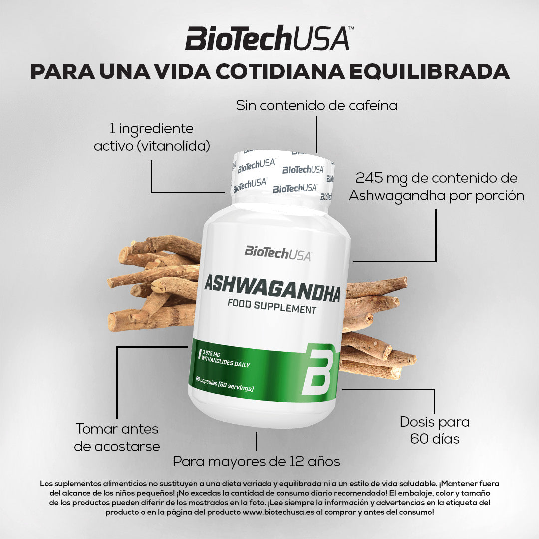Ashwagandha - 60 cápsula