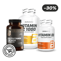 Vitamin C1000 + Vitamin D3 + Multivitamin For Men from organic sources - BioTechUSA Spain