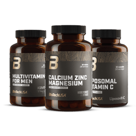 Multivitamin For Men + Calcium Zinc Magnesium + Liposomal Vitamin C from organic sources - BioTechUSA Spain