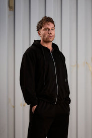 Sudadera con capucha oversize para hombre CORE con cremallera - BioTechUSA Spain