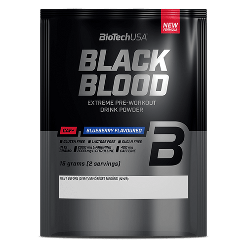 Black Blood CAF+ bebida en polvo - 15 g - BioTechUSA Spain