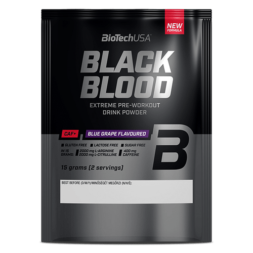 Black Blood CAF+ bebida en polvo - 15 g - BioTechUSA Spain