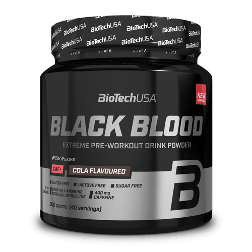 Black Blood CAF+ bebida en polvo - 300 g - BioTechUSA Spain