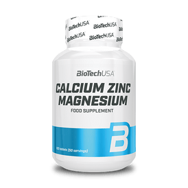 Calcium Zinc Magnesium - 100 tabletas - BioTechUSA Spain