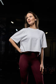 Heavyweight Oversized Cropped camiseta para mujer - BioTechUSA Spain
