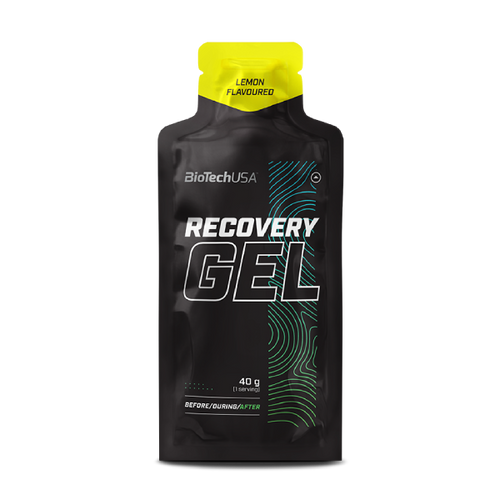 Gel complejo de suplemento dietético con carbohidratos y proteínas, con BCAA, L-glutamina, L-lisina, glucosamina, vitamina B6 y magnesio orgánico. 