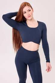 BACKLESS PADDED LONG - SLEEVE Top de manga larga de mujer - BioTechUSA Spain
