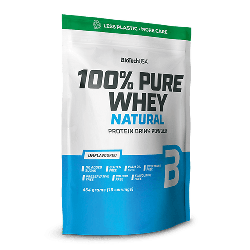 BioTechUSA no saborizado Bebida proteica en polvo 100% Pure Whey Natural - 454 g