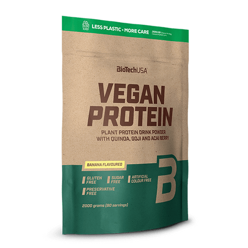 BioTechUSA plátano Vegan Protein bebida de proteína en polvo - 2000 g