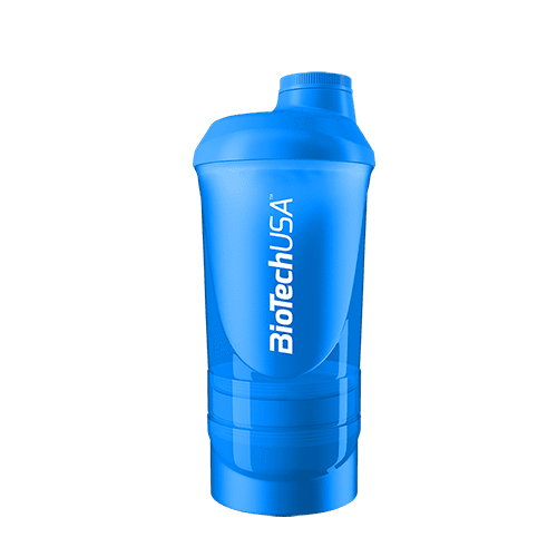 BioTechUSA azul BioTechUSA Wave+ Shaker 600 ml (+200 ml+150 ml)